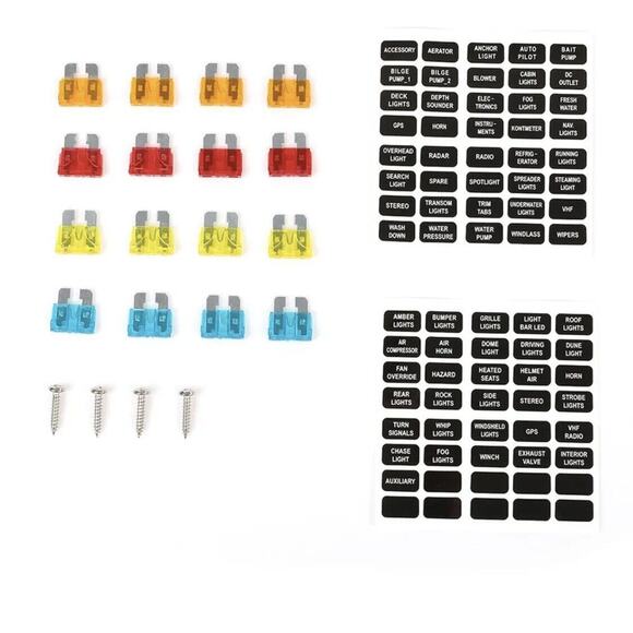 6-Way 12V-24V Auto Marine Car Power Distribution Blade Fuse Holder Box Block Neg - Picture 7 of 10